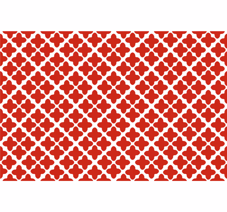 Punainen rullaverho valkoinen geometrinen kuvio - Tenstickers