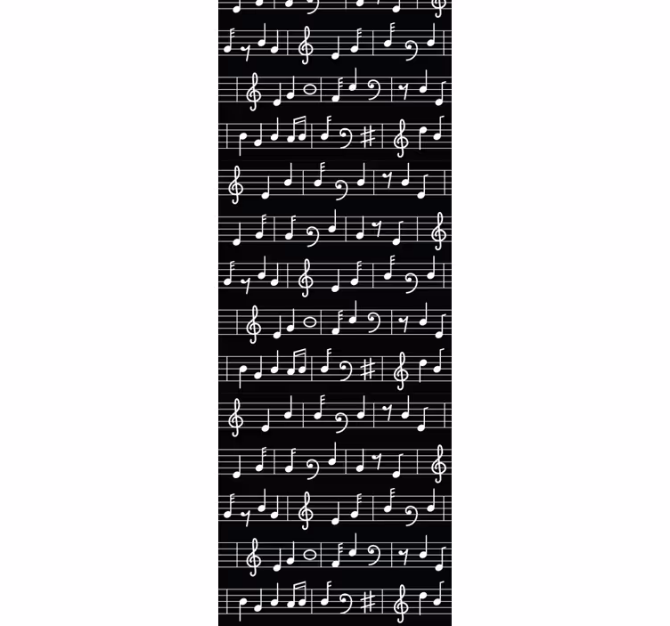 Teini-ikäisen rullaverho musiikkiteemalla - Tenstickers