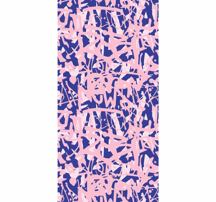 Teini-ikäisen rullaverho pinkki ja violetti graffitokuvio - Tenstickers