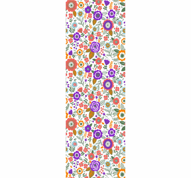 Teini-ikäisen rullaverhon värikkäät kauniit kukat - Tenstickers
