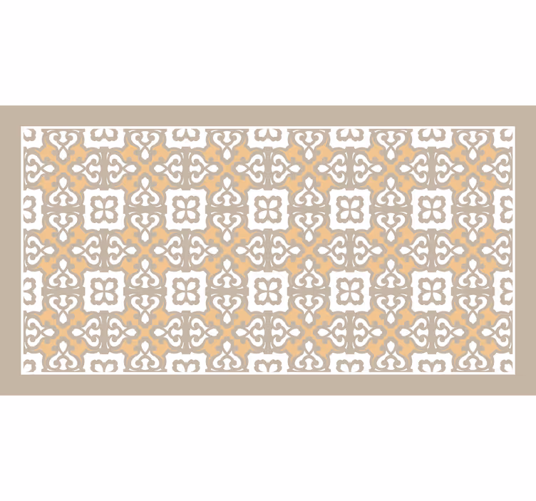 Vintage beige ja harmaa kukkakuosi kylpyhuoneen rullaverho - Tenstickers