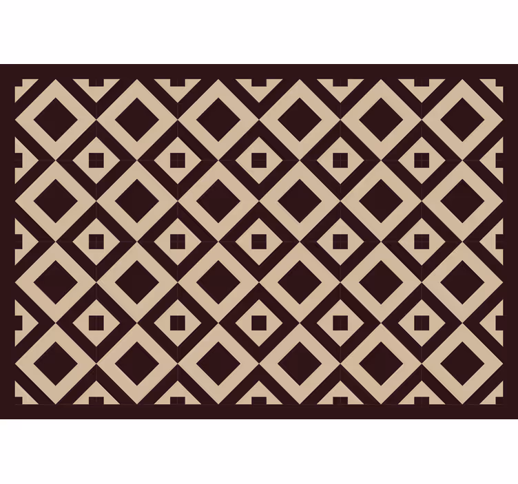 Vintage beige ruutukuvioinen kylpyhuoneen rullaverho - Tenstickers