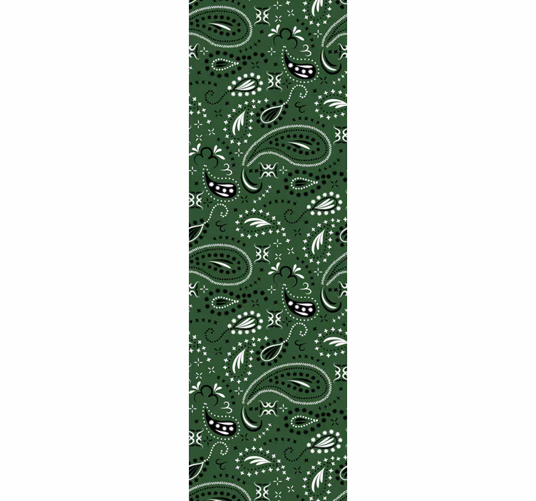 Teal paisley klassinen rullaverho - Tenstickers