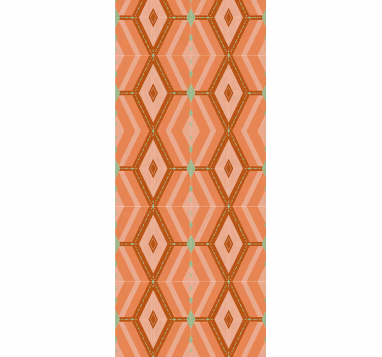 30s syksyn sävyjen geometria rullaverho - Tenstickers
