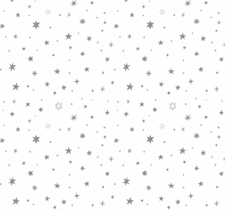 Harmaa tausta valkoisilla tähdillä päiväkodin rullaverho - Tenstickers