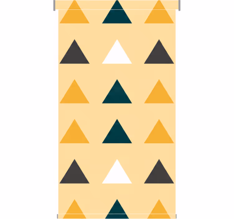 Värikkäät kolmio-geometriset rullaverhot käytävään - Tenstickers