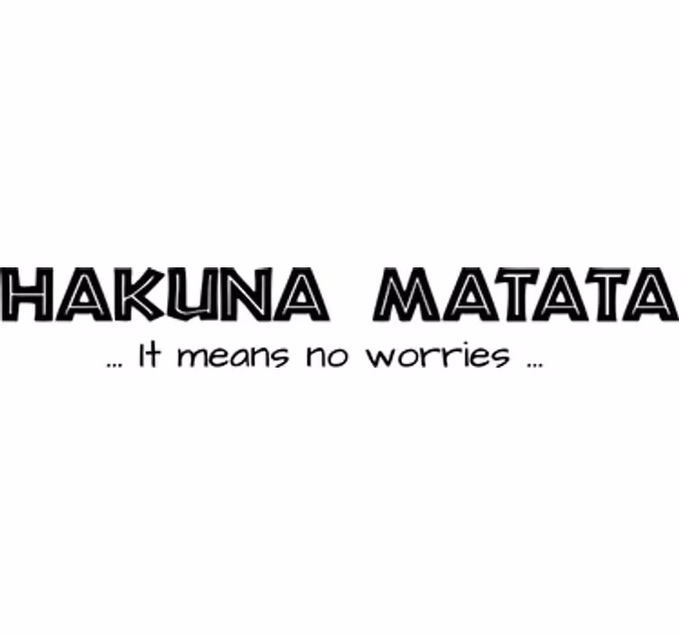 Elokuva rullaverho lapsille hakuna matata - Tenstickers