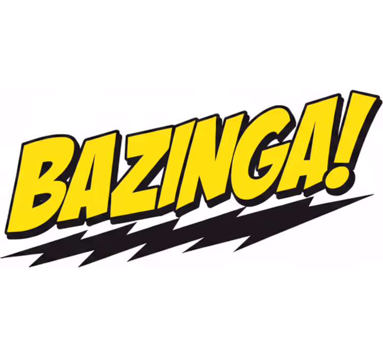 Bazinga big bang koristeellinen vinyylirullaverho - Tenstickers