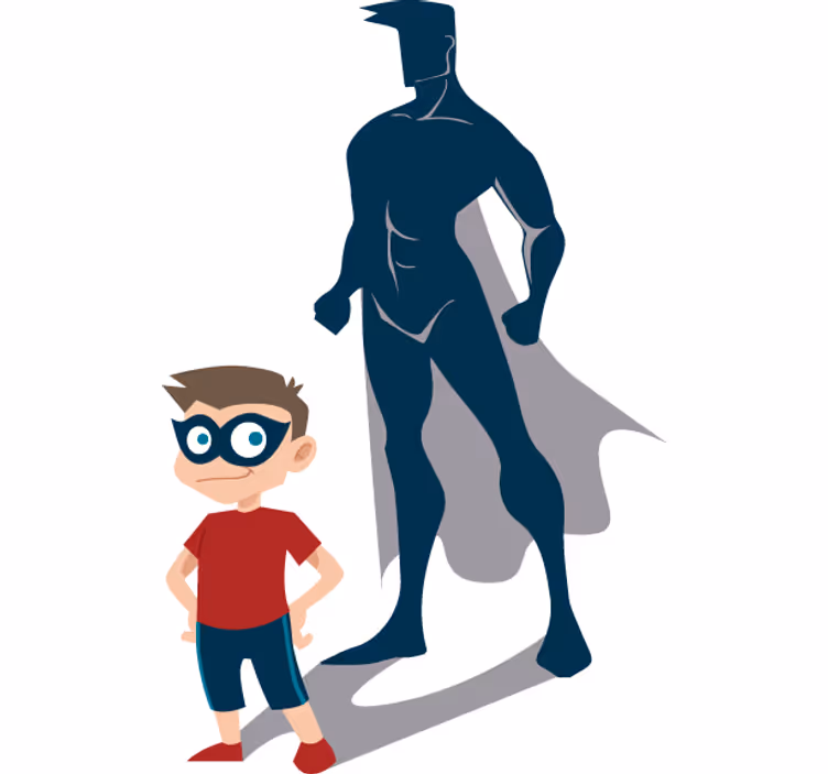 Supersankari lasten rullaverho - Tenstickers