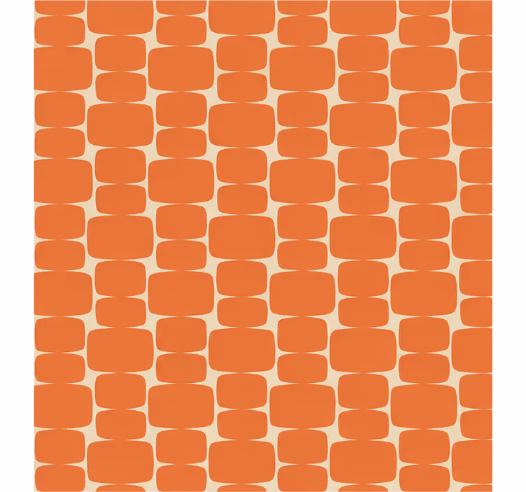 Oranssi rullaverho liekkiruudullisella kuviolla - Tenstickers