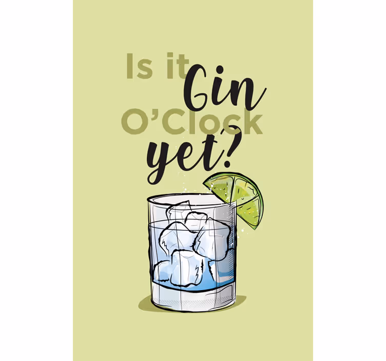 Onko se gin-teksti-rullaverho - Tenstickers