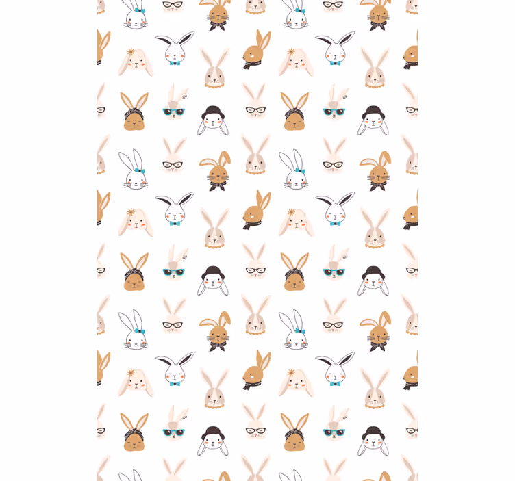 Kanin kuvio pohjoismainen rullaverhot - Tenstickers