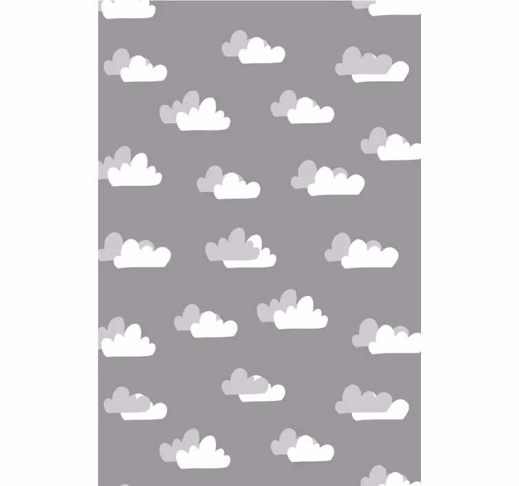 Harmaa kuvio pilvi ikkuna Rullaverho - Tenstickers