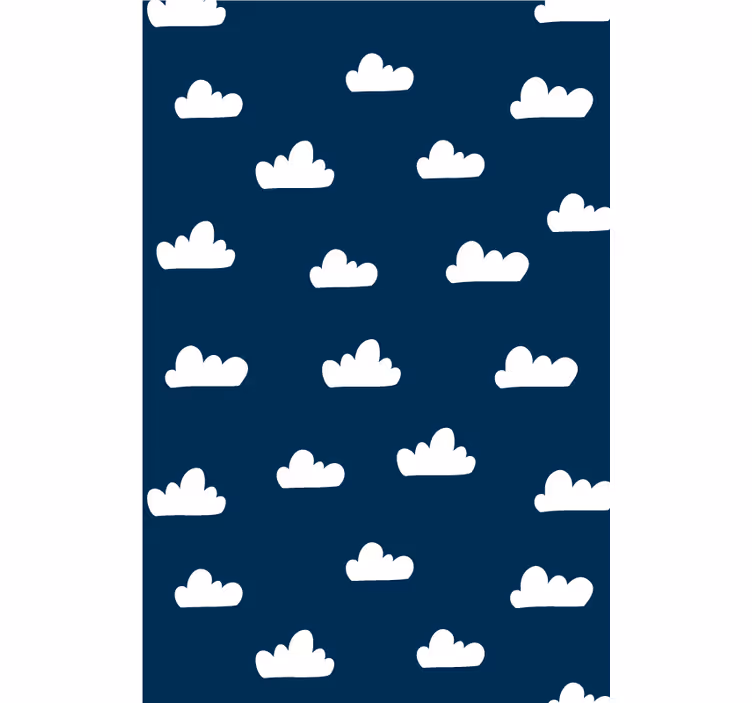 Tummansininen tausta pilvi Rullaverho - Tenstickers