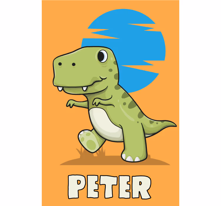 Henkilökohtainen dinosaurus dinosauruskuvioitu rullaverho - Tenstickers