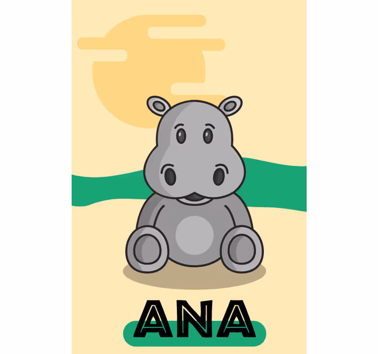 Muokattava virtahepo eläinkuvioinen rullaverho - Tenstickers