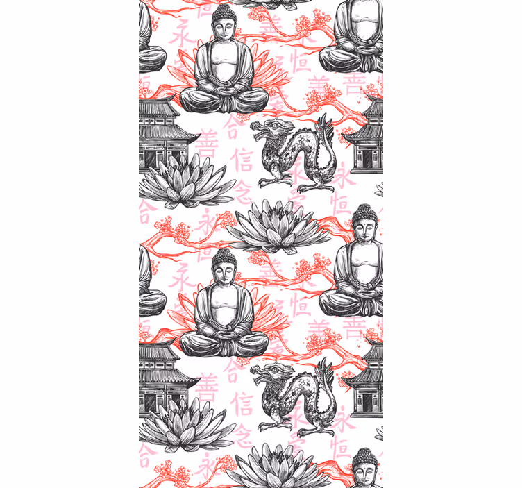 Koriste buddha zen Rullaverho - Tenstickers