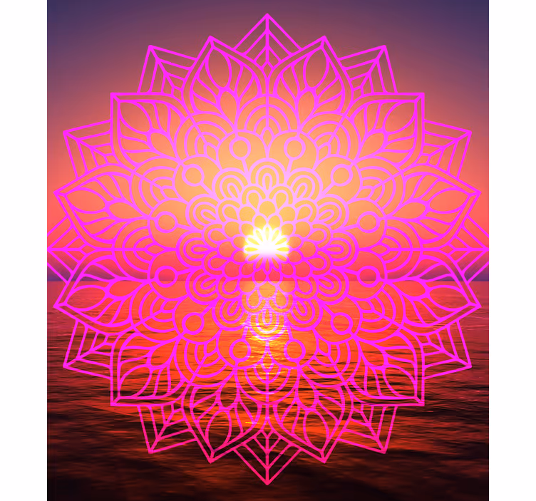 Aurinkoinen mandala zen olohuone Rullaverho - Tenstickers