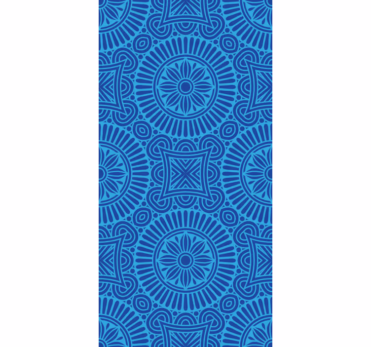 Mandala siniset sävyt zen Rullaverho - Tenstickers