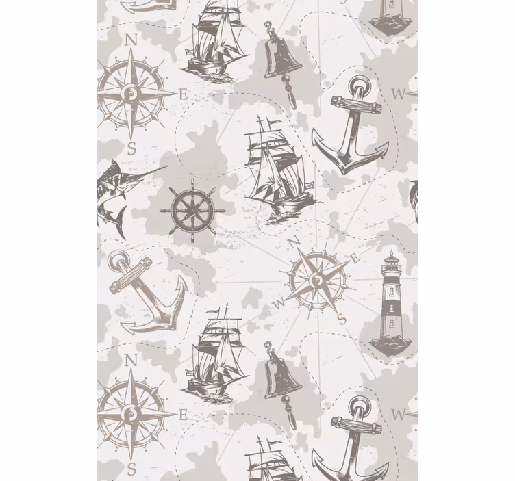 Hienovarainen vintage maailmankartta rullaverhot - Tenstickers