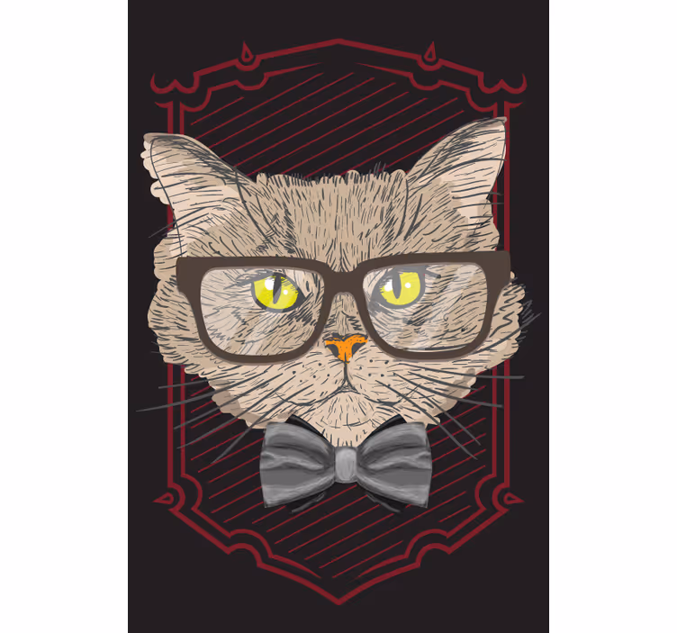Kissa lasit hauskaa rullaverhot - Tenstickers
