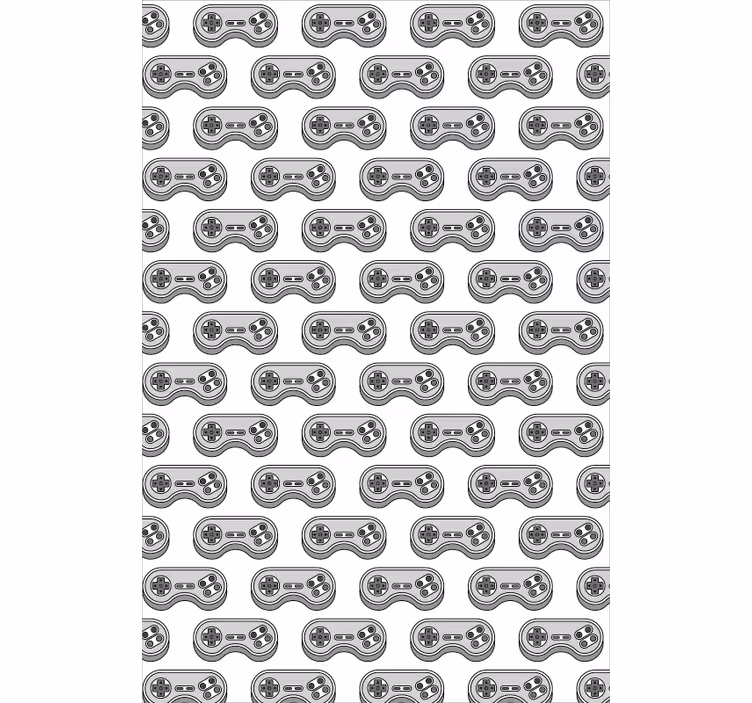 Harmaa ohjainkuvio geek-tyylinen rullaverho - Tenstickers