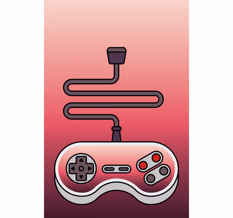 Punainen ohjain geek-tyylinen rullaverho - Tenstickers