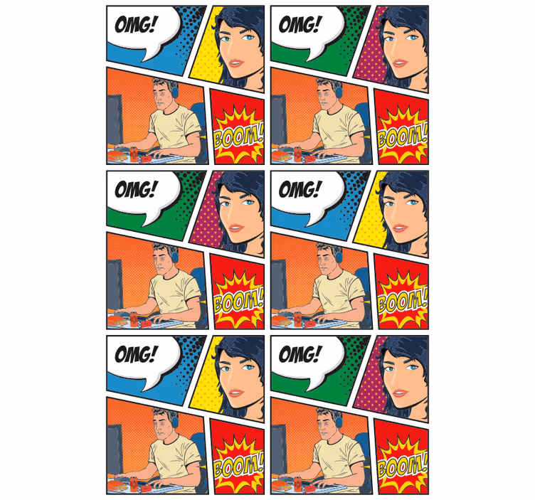 Gamer hauska nörtti rullaverho - Tenstickers