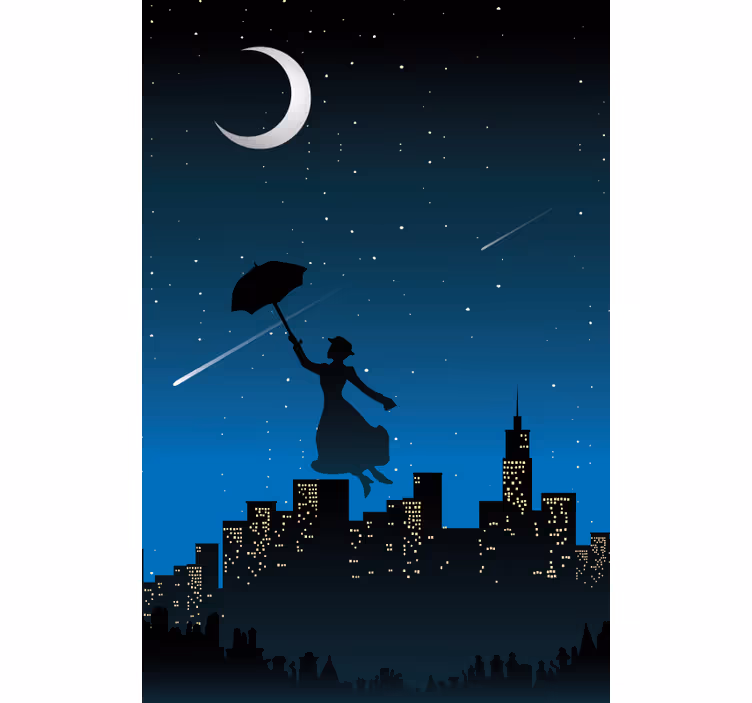 Mary poppins lentävä tv-sarja rullaverhot - Tenstickers