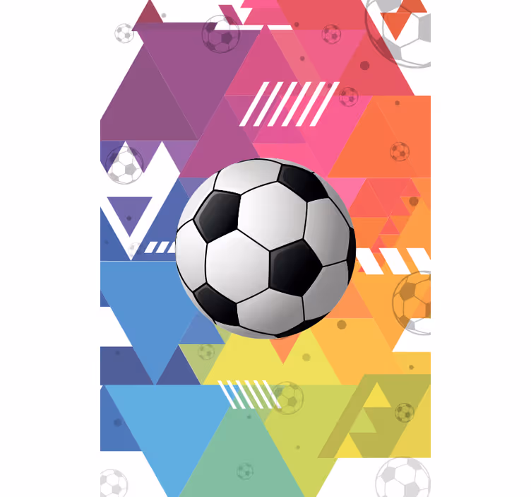 Moniväriset geometriset pallot urheilu rullaverhot - Tenstickers