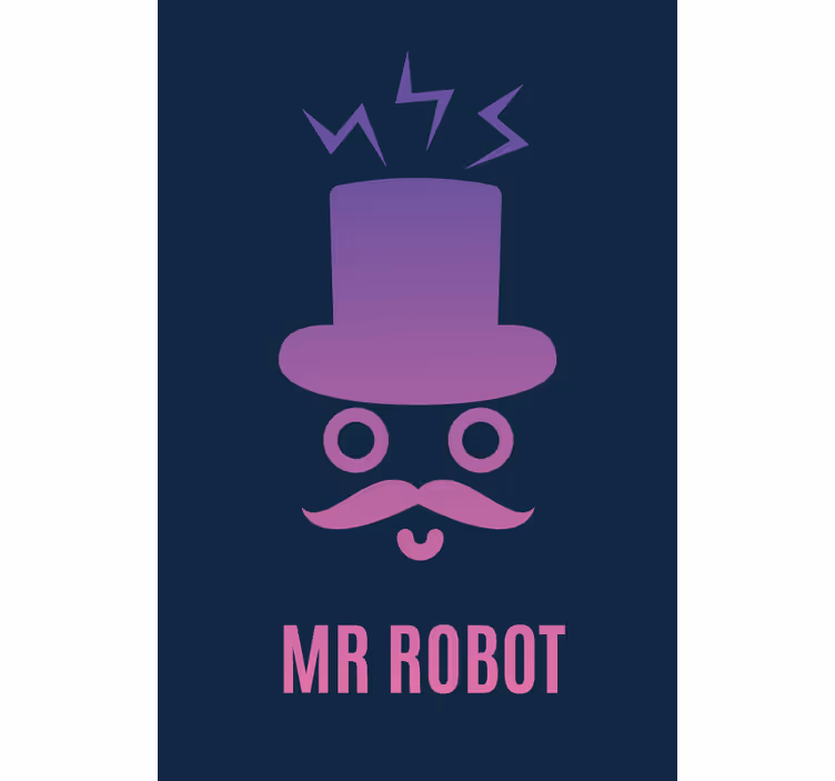 Herrasmies robotti geek-tyylinen rullaverho - Tenstickers