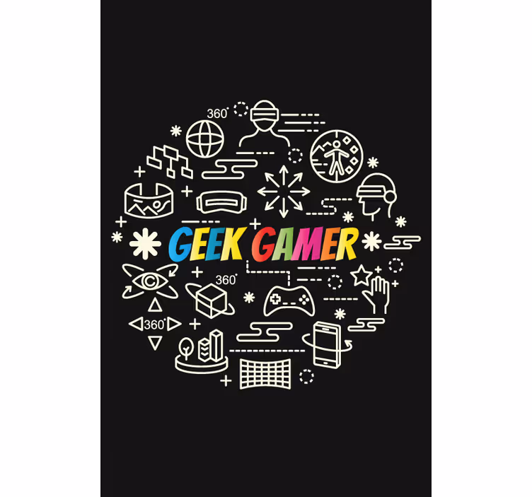 Pelipiirrokset geek-tyylinen rullaverho - Tenstickers