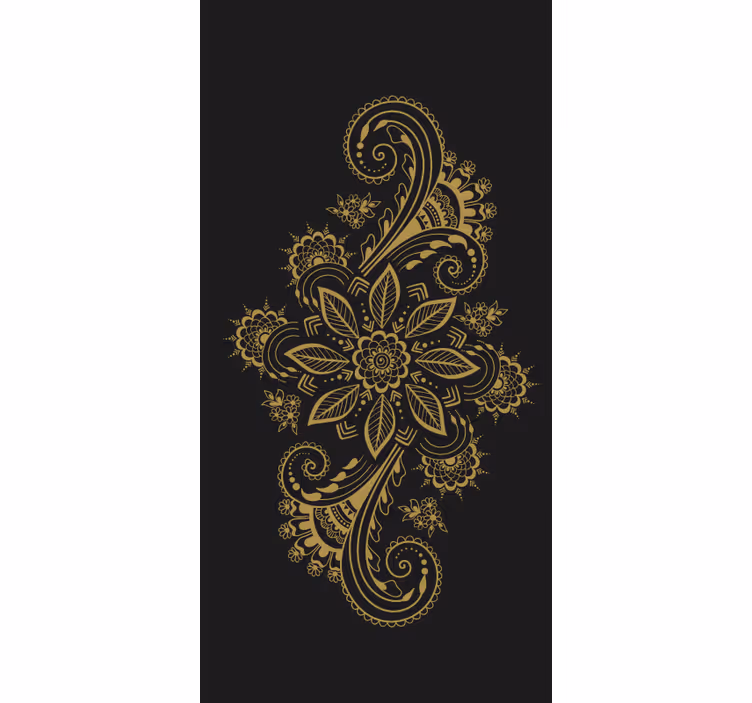 Kuva mehndi ornamentti olohuone rullaverhot - Tenstickers