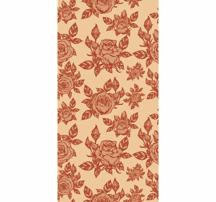 Rose pitsisuunnittelu olohuone rullaverhot - Tenstickers