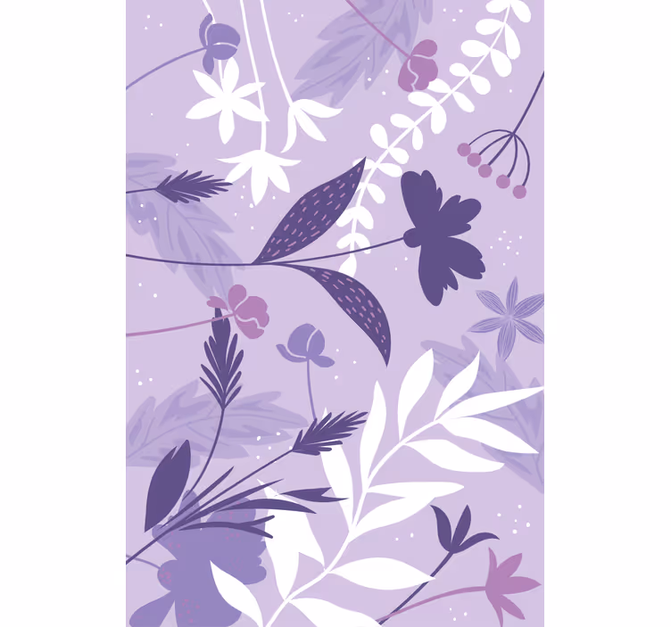 Violetti kukka kuvio kukka rullaverhot - Tenstickers