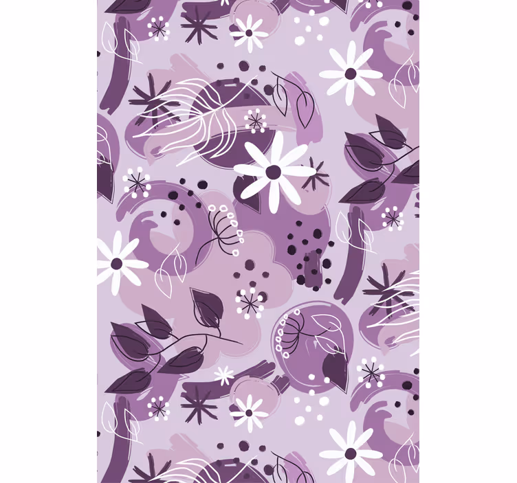 Eri violetti kukka rullaverhot - Tenstickers