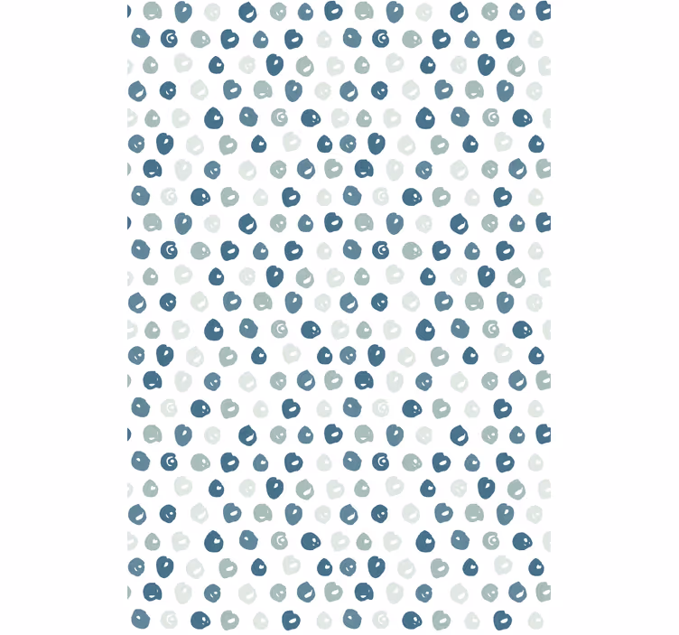 Sinisiä maalattuja pisteitä olohuoneen rullaverho - Tenstickers