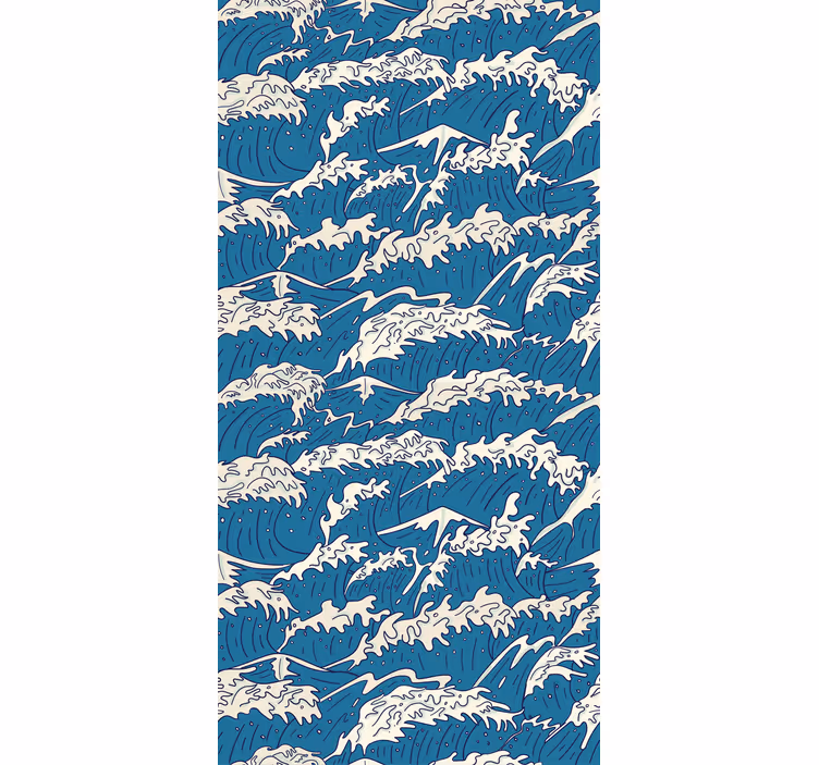 Merellinen aalto-aihe rullaverho - Tenstickers