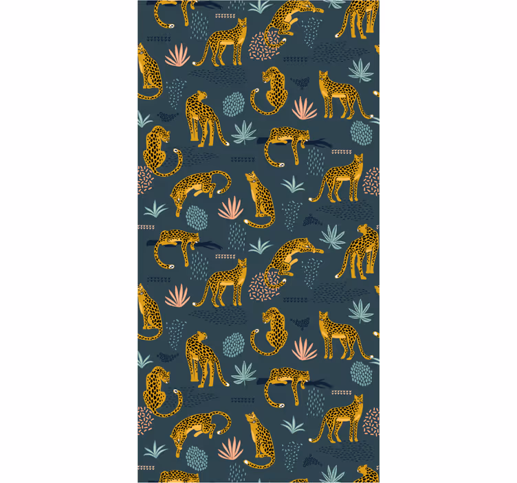 Leopardiviidakkoprintti eläinkuviollinen rullaverho - Tenstickers
