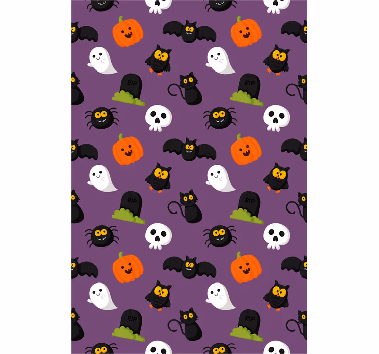 Halloween-aiheisia hahmoja hauska rullaverho - Tenstickers