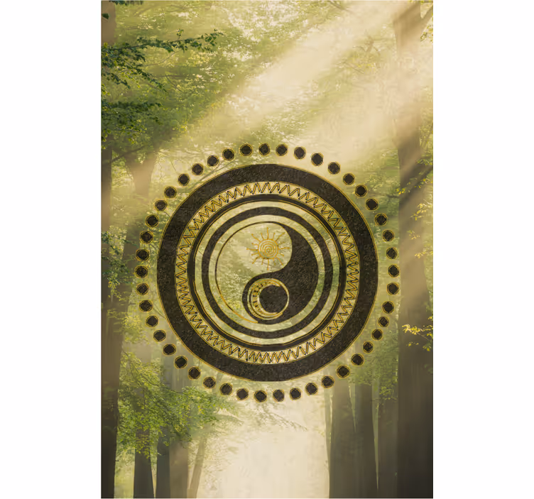 Yin yang ympyrä zen-rullaverho - Tenstickers