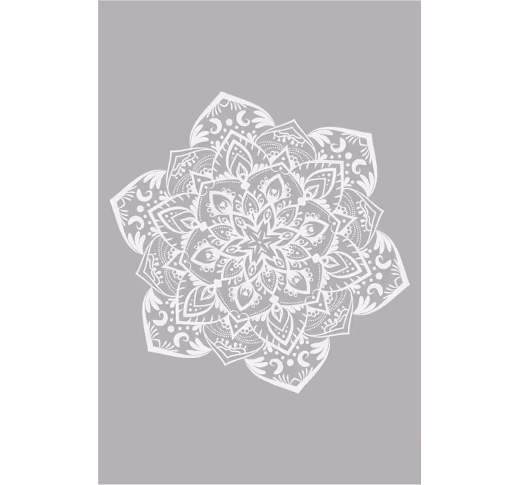 Harmaa iso mandala zen-rullaverho - Tenstickers