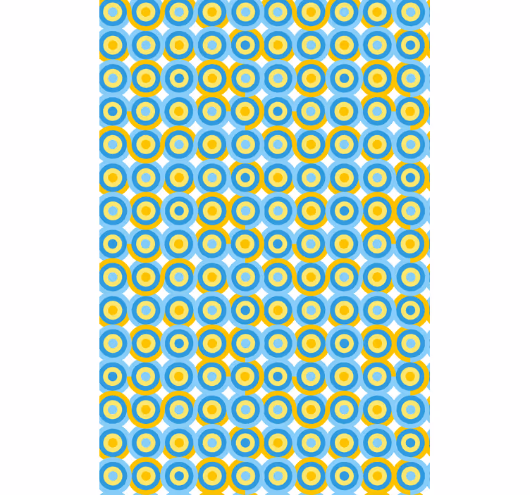 Pyöreä kuvio sinisellä rullaverho - Tenstickers