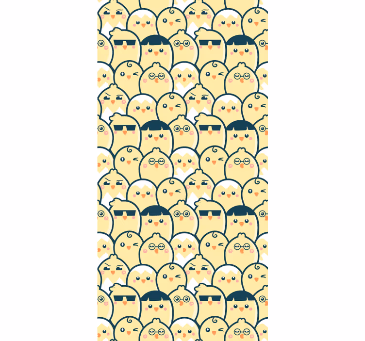 Emoji keltainen poikaset eri eläinten rullaverhot - Tenstickers