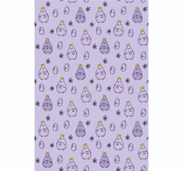 Violetti kanan kuvio eläinkuviollinen rullaverho - Tenstickers