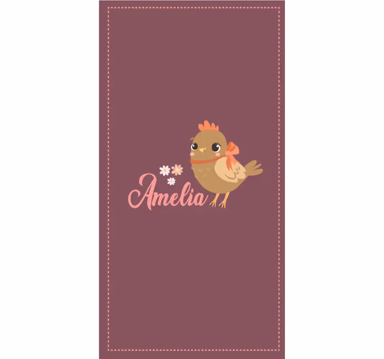 Söpö kana nimeltä eri eläin rullaverhot - Tenstickers