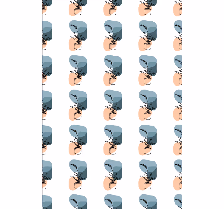 Minimalistinen orkideamuotoilu kukallinen rullaverho - Tenstickers