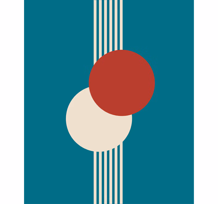 Geometrisen ympyrän koostumus moderni rullaverho - Tenstickers