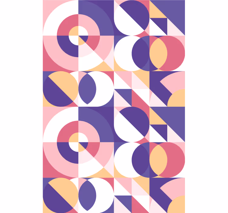 Abstrakti hahmot geometrinen taide rullaverhot maalaus - Tenstickers