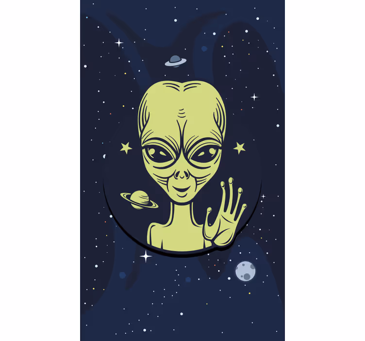 Muukalainen avaruudessa nörtti-tyylinen rullaverho - Tenstickers